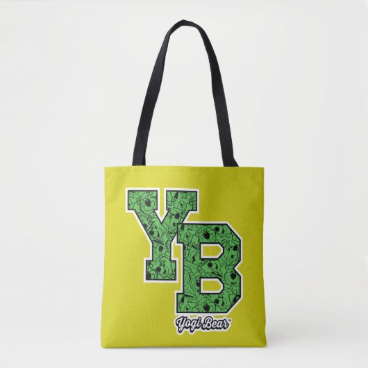 Yogi Beer met patroon Varsity Letters Tote Bag (Voorkant)