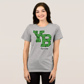 Yogi Beer met patroon Varsity Letters Tri-Blend Shirt (Voorkant volledig)