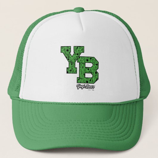 Yogi Beer met patroon Varsity Letters Trucker Pet (Voorkant)
