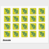 Yogi Beer met patroon Varsity Letters Vierkante Sticker (Vel)
