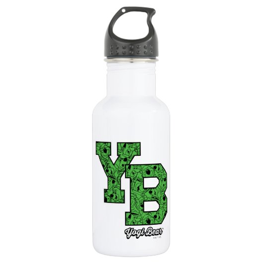 Yogi Beer met patroon Varsity Letters Waterfles (Voorkant)