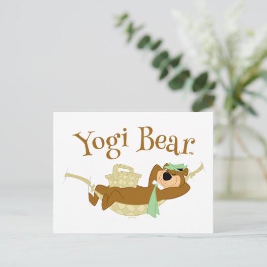 Yogi Beer Picknick Hangmat Nap Tijd Briefkaart (Staand voorkant)