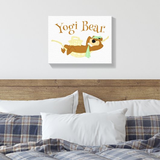 Yogi Beer Picknick Hangmat Nap Tijd Canvas Afdruk (Insitu (Slaapkamer))