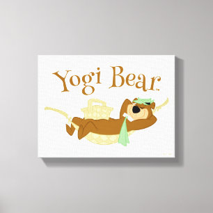 Yogi Beer Picknick Hangmat Nap Tijd Canvas Afdruk