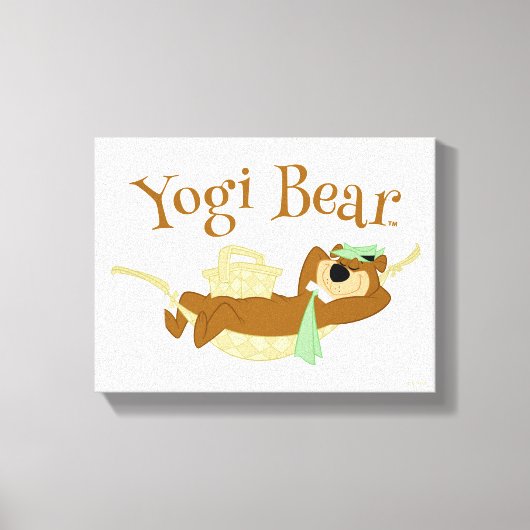 Yogi Beer Picknick Hangmat Nap Tijd Canvas Afdruk (Voorkant)