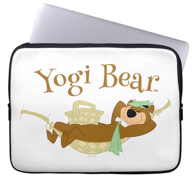 Yogi Beer Picknick Hangmat Nap Tijd Laptop Sleeve (Voorkant)
