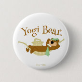 Yogi Beer Picknick Hangmat Nap Tijd Ronde Button 5,7 Cm (Voorkant)