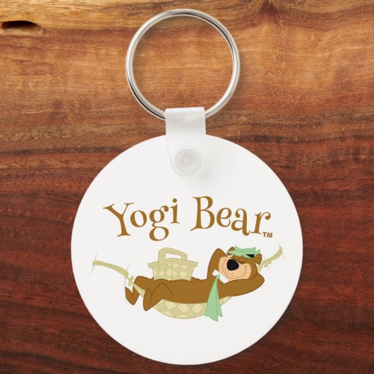 Yogi Beer Picknick Hangmat Nap Tijd Sleutelhanger (Achterkant)