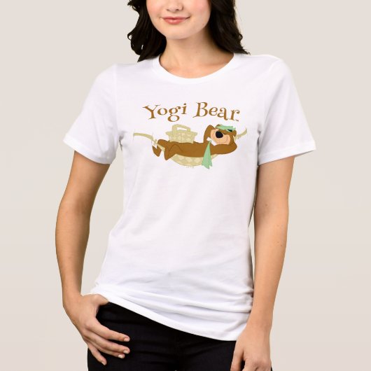 Yogi Beer Picknick Hangmat Nap Tijd Tri-Blend Shirt (Voorkant)