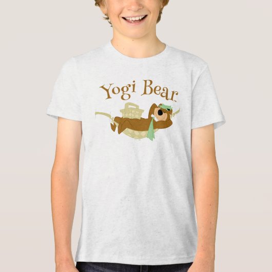Yogi Beer Picknick Hangmat Nap Tijd Tri-Blend Shirt (Voorkant)