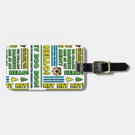 Yogi Beer Picnic Quotes & leuke zinnen Patroon Bagagelabel (Voorkant horizontaal)