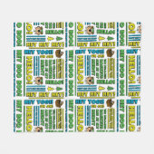 Yogi Beer Picnic Quotes & leuke zinnen Patroon Fleece Deken (Voorkant (Horizontaal))