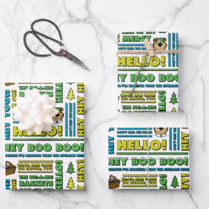 Yogi Beer Picnic Quotes & leuke zinnen Patroon Inpakpapier Vel