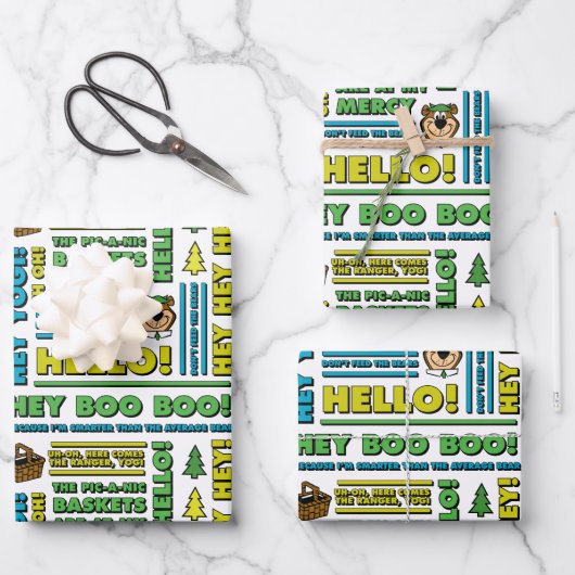 Yogi Beer Picnic Quotes & leuke zinnen Patroon Inpakpapier Vel (Voorkant)