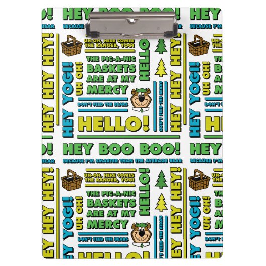 Yogi Beer Picnic Quotes & leuke zinnen Patroon Klembord (Voorkant)