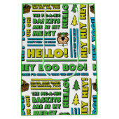 Yogi Beer Picnic Quotes & leuke zinnen Patroon Medium Cadeauzakje (Achterkant)