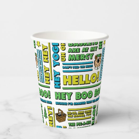 Yogi Beer Picnic Quotes & leuke zinnen Patroon Papieren Bekers (Achterkant)