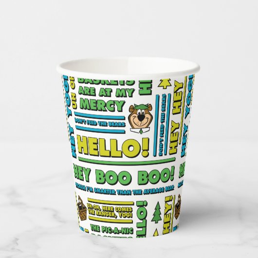 Yogi Beer Picnic Quotes & leuke zinnen Patroon Papieren Bekers (Links)