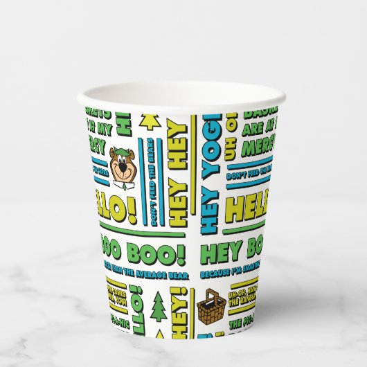 Yogi Beer Picnic Quotes & leuke zinnen Patroon Papieren Bekers (Voorkant)