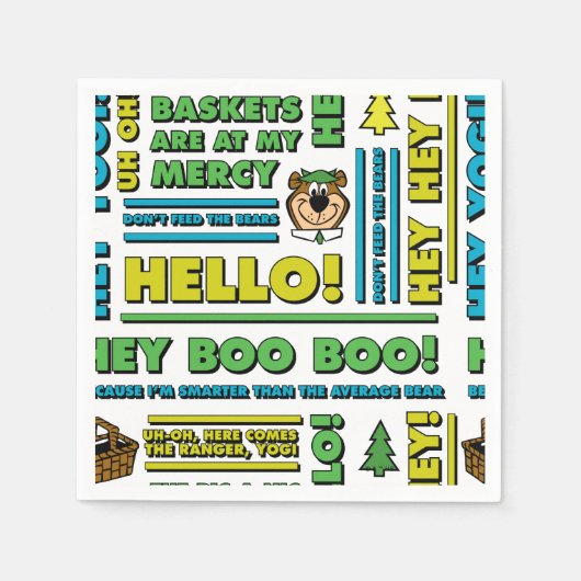 Yogi Beer Picnic Quotes & leuke zinnen Patroon Servet (Voorkant)
