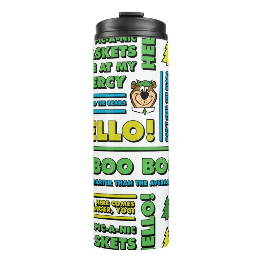 Yogi Beer Picnic Quotes & leuke zinnen Patroon Thermosbeker (Voorkant)
