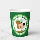 Yogi Beer Smiling Portrait Papieren Bekers (Achterkant)