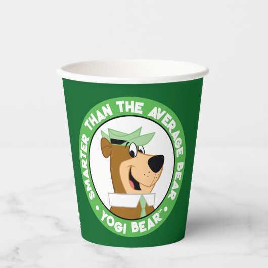Yogi Beer Smiling Portrait Papieren Bekers (Voorkant)