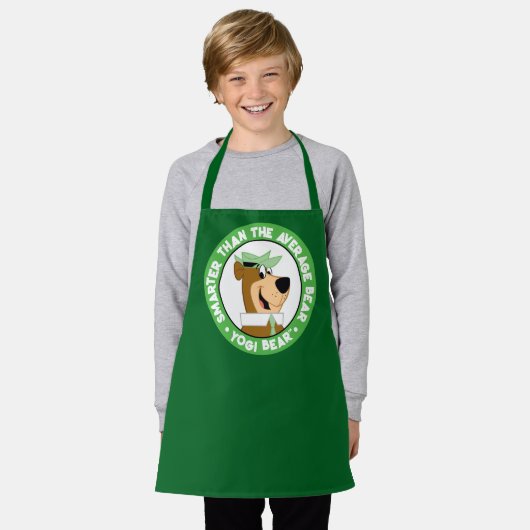 Yogi Beer Smiling Portrait Schort (Gedragen)