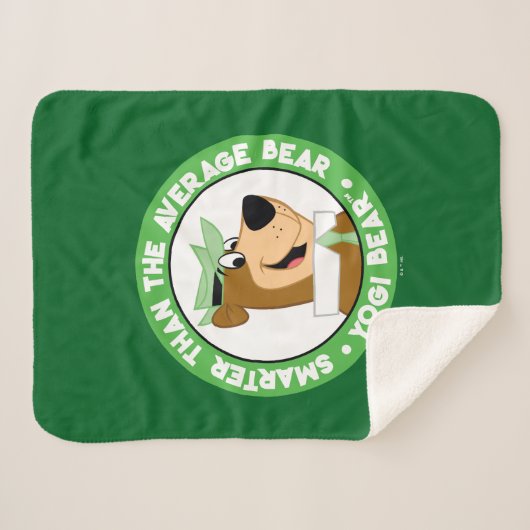 Yogi Beer Smiling Portrait Sherpa Deken (Voorkant (horizontaal))