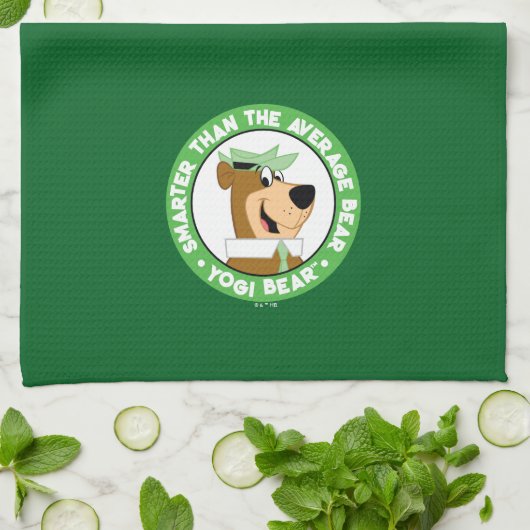 Yogi Beer Smiling Portrait Theedoek (Gevouwen)