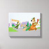 Yogi Beer's grote picknickmand ontsnapping Canvas Afdruk (Voorkant)