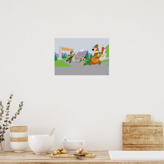Yogi Beer's grote picknickmand ontsnapping Poster (Keuken)