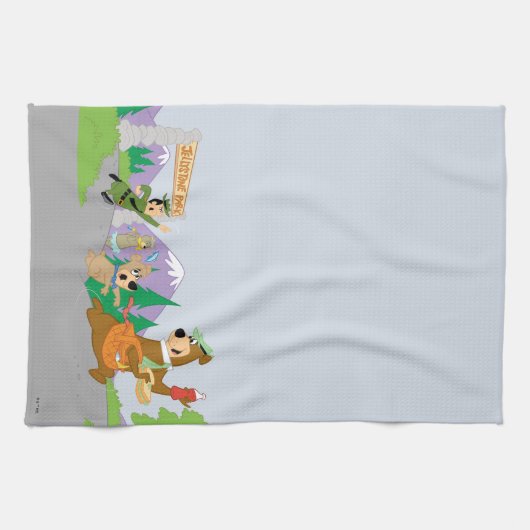 Yogi Beer's grote picknickmand ontsnapping Theedoek (Horizontaal)