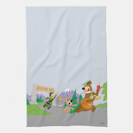 Yogi Beer's grote picknickmand ontsnapping Theedoek (Verticaal)