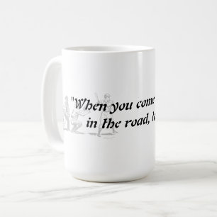Yogi Berra Quote op een vork in de weg Koffiemok