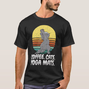 Yogi  Coffee Cats Yoga Matten  Yoga T-shirt