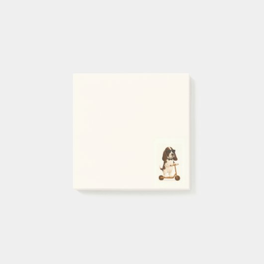 Yogi de Basset Hound op scooter post-it notitieblo Post-it® Notes (Voorkant)