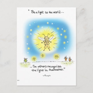 Yogi Firefly "Wees een licht voor de wereld" Briefkaart