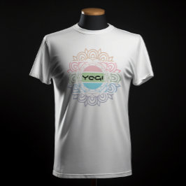 Yogi Kleurrijke Chakra Yoga Meditatie Regenboog T-shirt