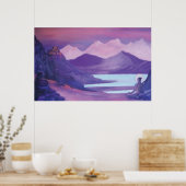 Yogi & klooster in de Tibetaanse bergen Poster (Keuken)