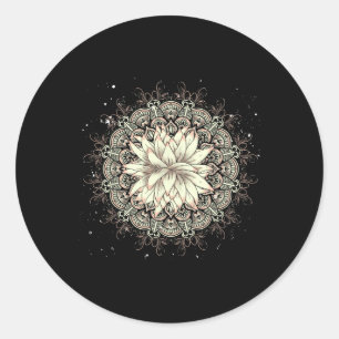 Yogi Lotus Yoga Meditatie Pilates Lotus Bloem Ma Ronde Sticker