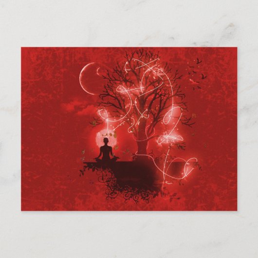 Yogi meditating briefkaart (Voorkant)
