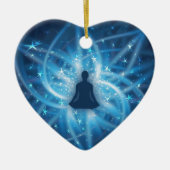 Yogi meditating keramisch ornament (Voorkant)