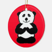 Yogi Panda - unieke kerstsieraden Keramisch Ornament (Links)