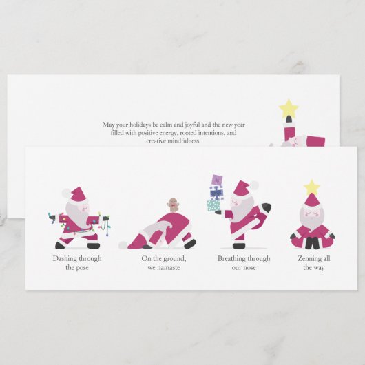 Yogi Santa Funny Yoga Pun Kaart kerstfeestdag (Voorkant / Achterkant)