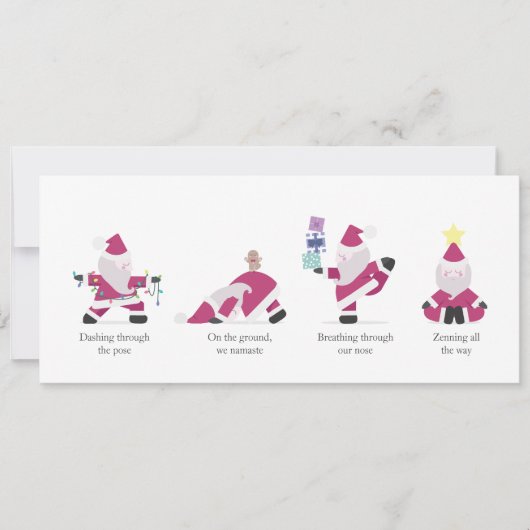 Yogi Santa Funny Yoga Pun Kaart kerstfeestdag (Voorkant)