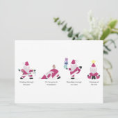 Yogi Santa Funny Yoga Pun Kaart kerstfeestdag (Staand voorkant)