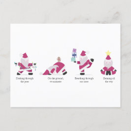Yogi Santa Funny Yoga Pun Kerstfeestdag Briefkaart