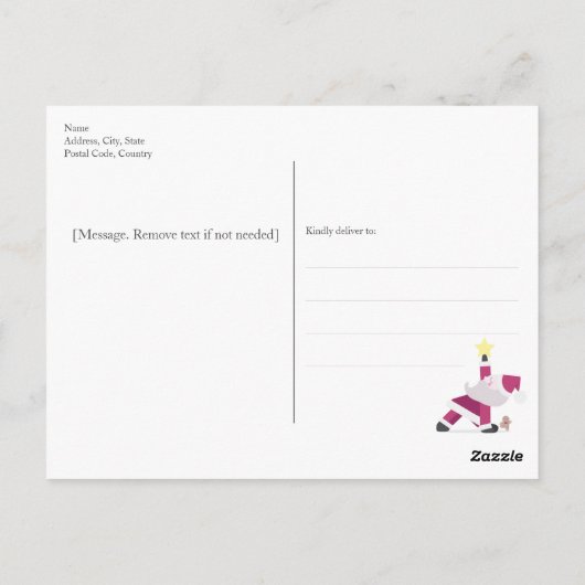 Yogi Santa Funny Yoga Pun Kerstfeestdag Briefkaart (Achterkant)