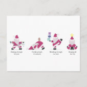 Yogi Santa Funny Yoga Pun Kerstfeestdag Briefkaart (Voorkant)
